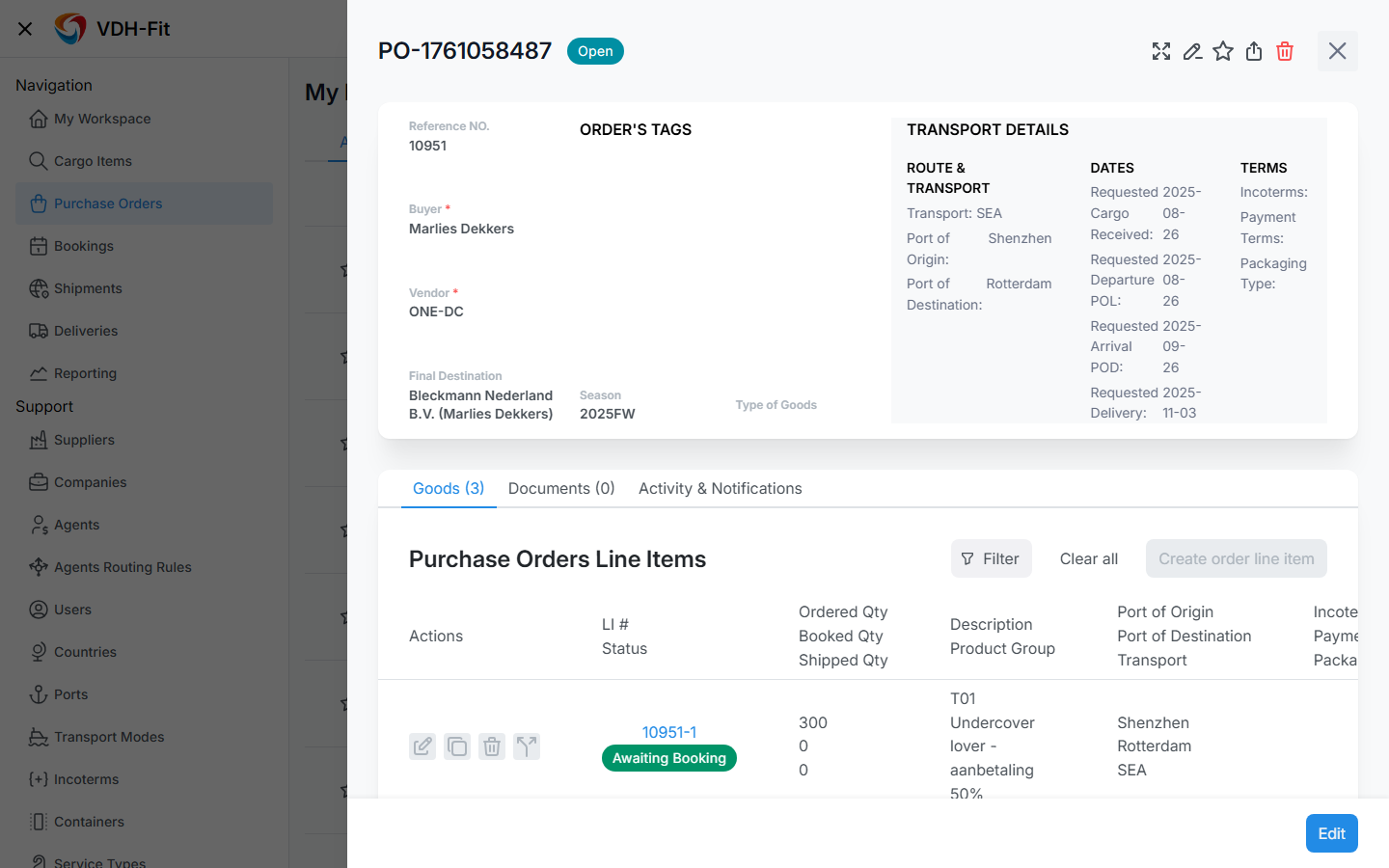 Purchase Order Details